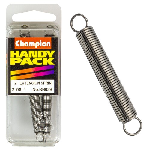 Champion Fasteners Pack Of 2 Steel Extension Springs - 72 X 7 X 0.8Mm BH039
