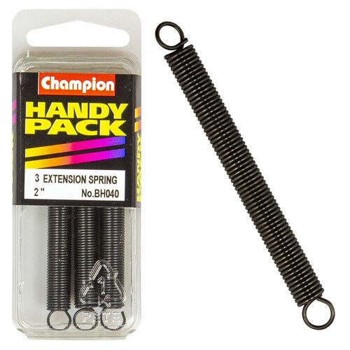 Champion Fasteners Pack Of 3 Steel Extension Springs - 50 X 7 X 0.8Mm BH040