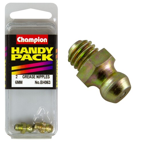 Champion Parts Grease Nipples M6 x 1.00mm Straight (2PC) BH063