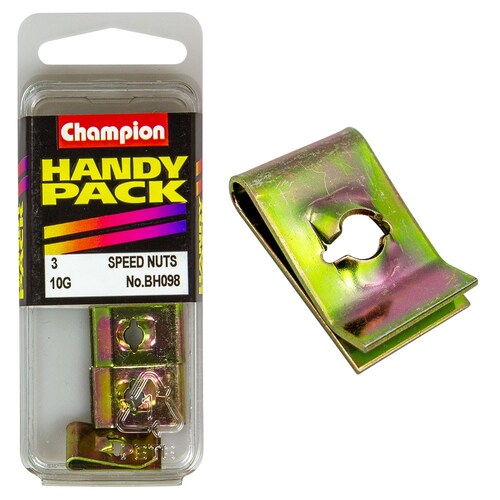 Champion Fasteners Pack Of 3 Zinc Passivated Steel U-Type Captive Speed Nuts With 4.8Mm Inner Diameter BH098