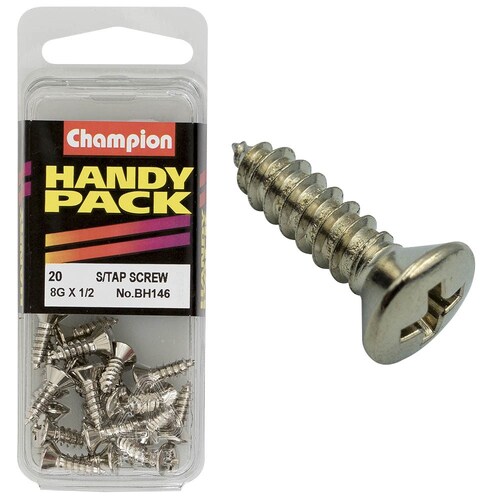 Champion Fasteners Pack Of 20 8G X 13Mm Raised Head Self Tapping Screws BH146