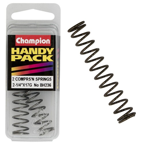 Champion Fasteners Pack Of 2 Steel Compression Springs - 56 X 12 X 1.2Mm 2PK BH236