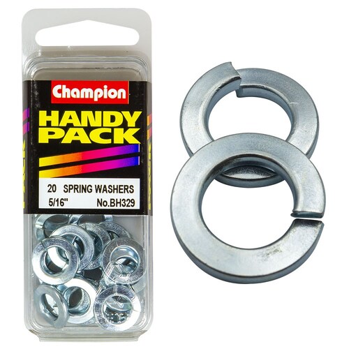 Champion Fasteners Pack Of 20 Zinc Plated Flat Section Spring Washers - 5/16" 20PK BH329