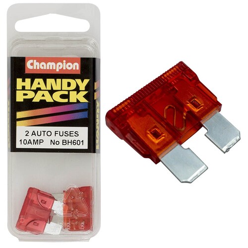 Champion Fasteners Pack Of 2 10A Red Af Blade Fuses BH601