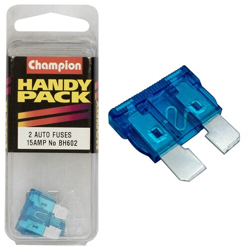 Champion Fasteners Pack Of 2 15A Blue Af Blade Fuses BH602