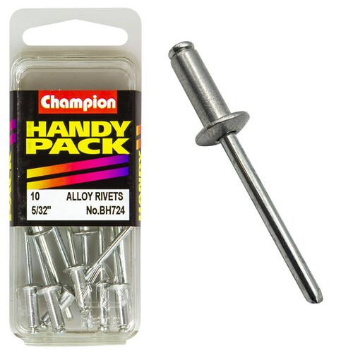 Champion Fasteners Pack Of 5 4 X 11.43Mm Aluminium Blind Rivets BH724