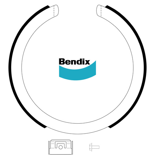Bendix Handbrake Shoe (1 Single Side) BS3216