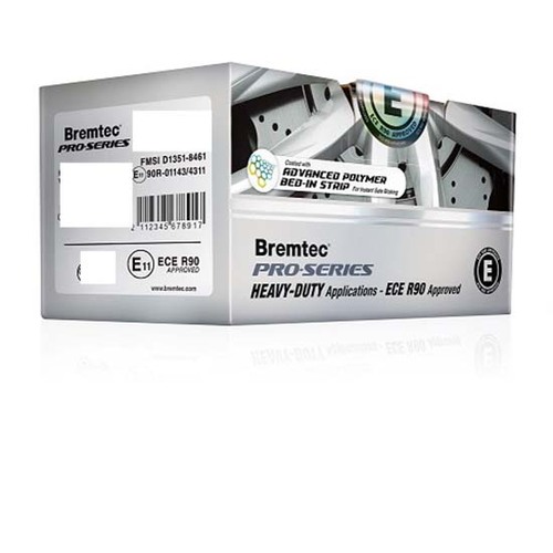 Bremtec Rear Ece R90 Approved Heavy-duty Brake Pads BT499PRO DB1451 suits SANTA FE 10/00 on, TERRACAN 3.5L, OPTIMA 2.5L 05/01 on