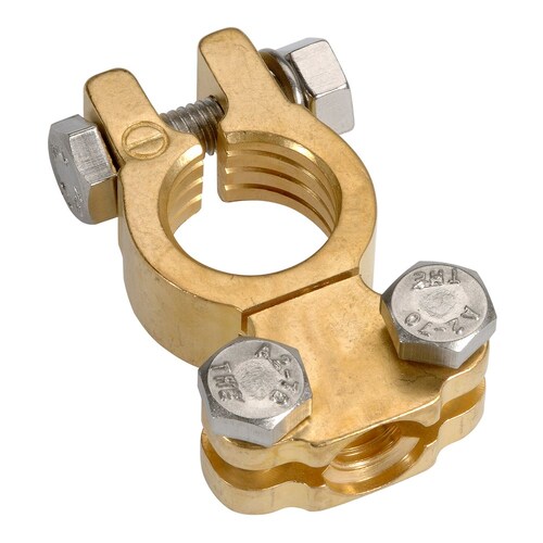 Projecta Forged Brass Saddle Terminal Clamp, Negative BT611-N1
