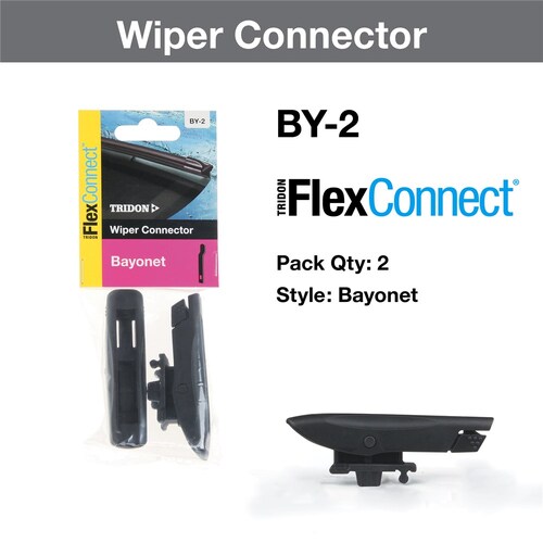 Tridon Wiper Blade Adapter And Connector Bayonet (Pair) - 2Pk BY-2
