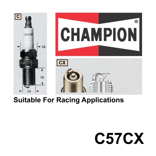 Champion Racing Spark Plug (1) C57CX 