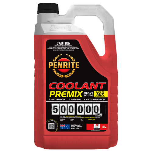 Penrite 500,000KM Red Coolant Pre-Mix 5L COOL500REDPMX005