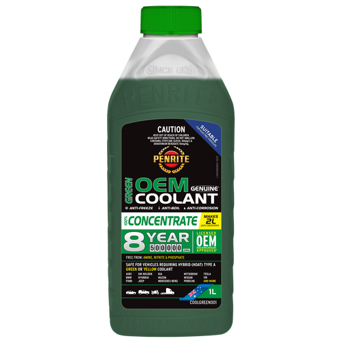 Penrite Green OEM Concentrate Coolant 8 Year 500K 1L COOLGREEN001
