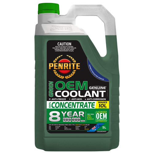 Penrite Green OEM Concentrate Coolant 8 Year 500K 5L COOLGREEN005