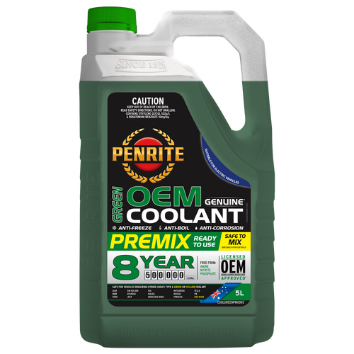 Penrite Green Oem Pre-mix Coolant 8yr/500k  5l  COOLGREENPMX005 