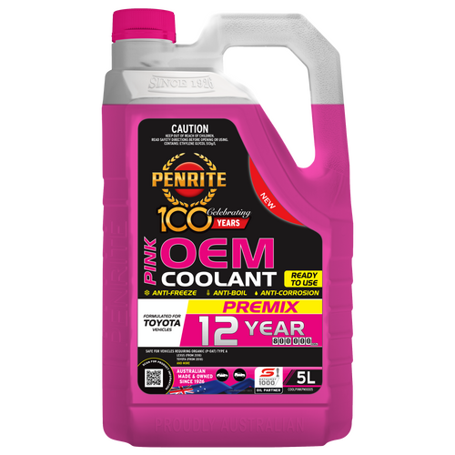 Penrite Pink OEM Coolant Premix 5L COOLPINKPMX005