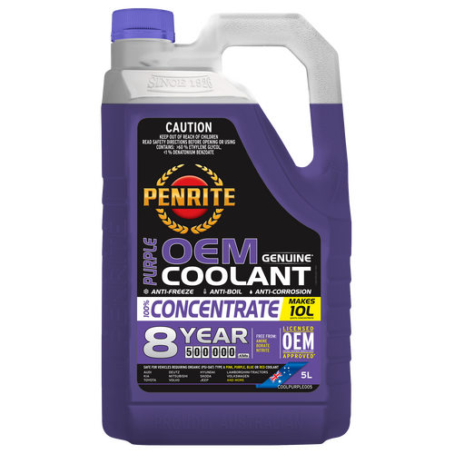 Penrite Purple OEM Concentrate Coolant 8 Yr 500K 5L COOLPURPLE005
