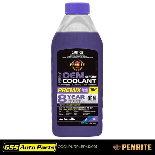 Penrite Purple OEM Premix Coolant 8 Yr 500K - 1L COOLPURPLEPMX001