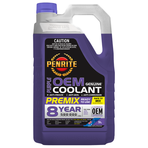 Penrite Purple OEM Coolant Premix 5L COOLPURPLEPMX005