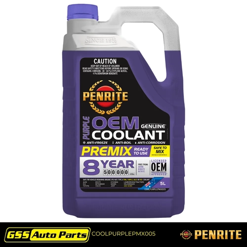 Penrite Purple OEM Premix Coolant 8 Yr 500K 5L COOLPURPLEPMX005