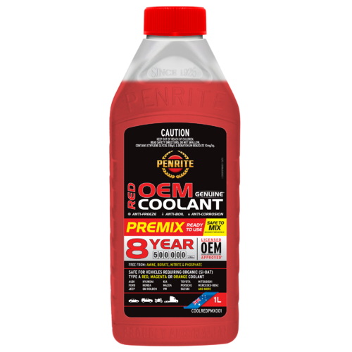 Penrite 8 Yr 500,000km Red Coolant Premix  1l  COOLREDPMX001 