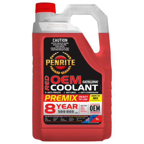 Penrite 8 Yr 500,000km Red Coolant Premix  5l  COOLREDPMX005 