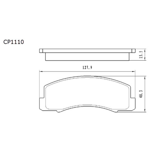 Premier Front Ceramic Brake Pads DB1110 CP1110