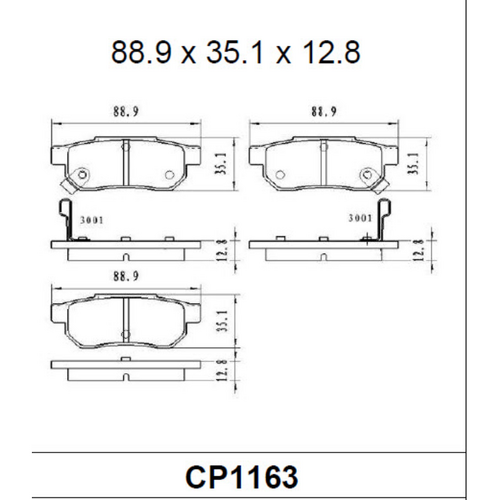 Premier Rear Ceramic Brake Pads DB1163 CP1163
