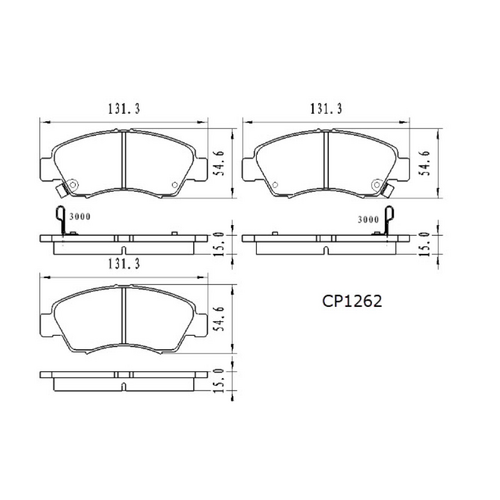 Premier Front Ceramic Brake Pads DB1262 CP1262