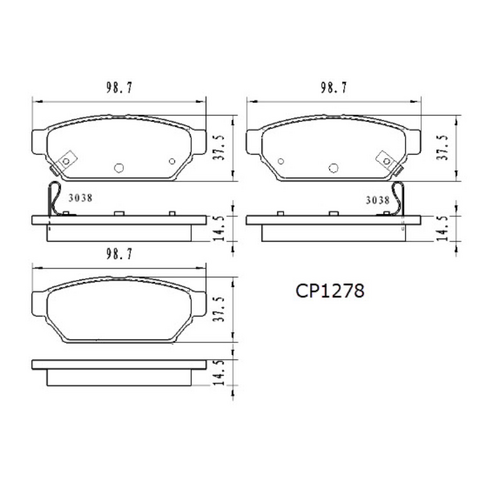 Premier Rear Ceramic Brake Pads DB1278 CP1278
