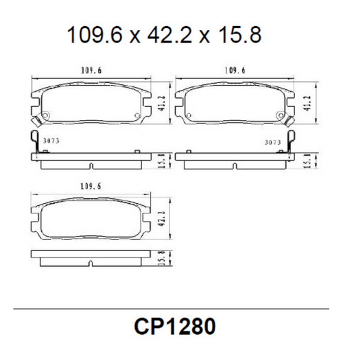 Premier Rear Ceramic Brake Pads DB1280 CP1280