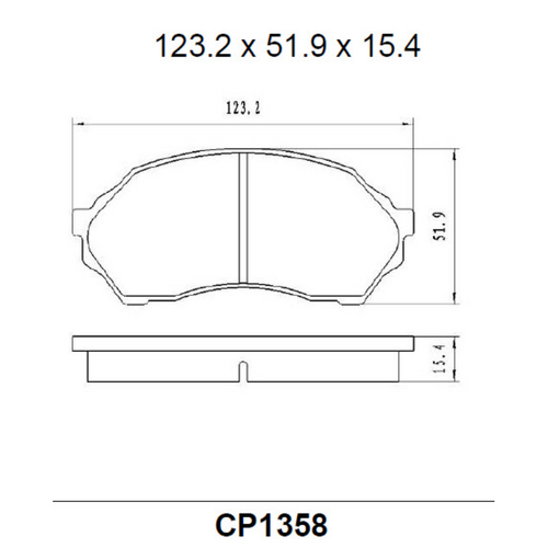 Premier Front Ceramic Brake Pads DB1358 CP1358