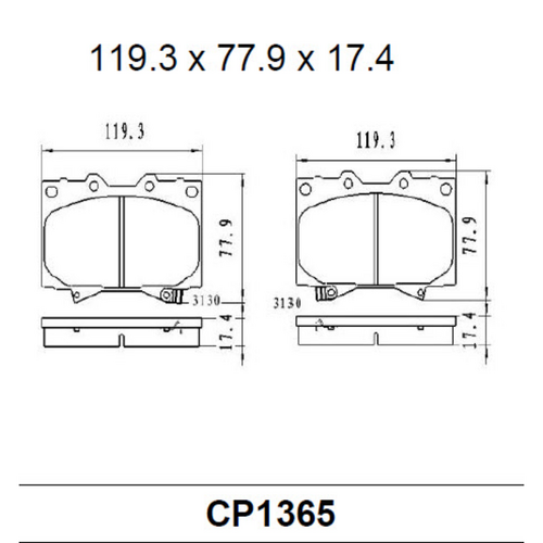 Premier Front Ceramic Brake Pads DB1365 CP1365