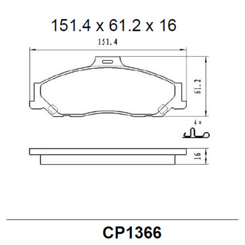 Premier Front Ceramic Brake Pads DB1366 CP1366