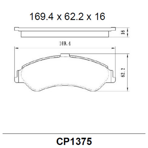Premier Front Ceramic Brake Pads DB1375 CP1375