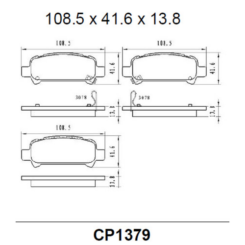 Premier Rear Ceramic Brake Pads DB1379 CP1379