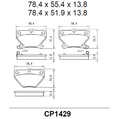 Premier Rear Ceramic Brake Pads DB1429 CP1429