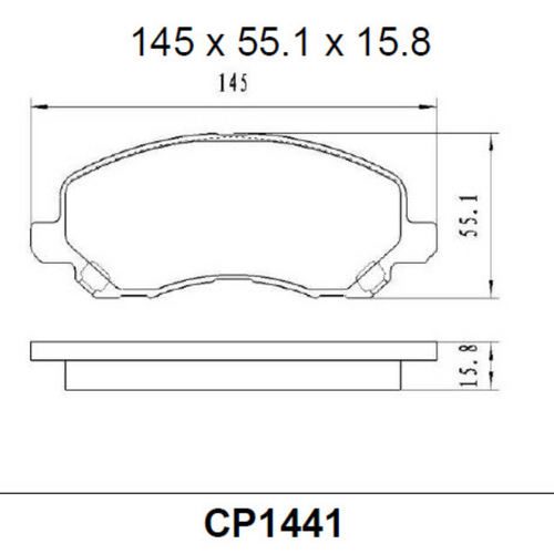 Premier Front Ceramic Brake Pads DB1441 CP1441