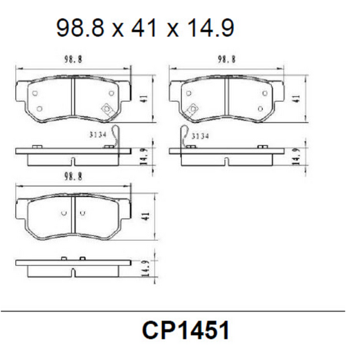Premier Rear Ceramic Brake Pads DB1451 CP1451