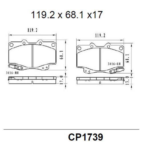 Premier Front Ceramic Brake Pads DB1488 CP1488