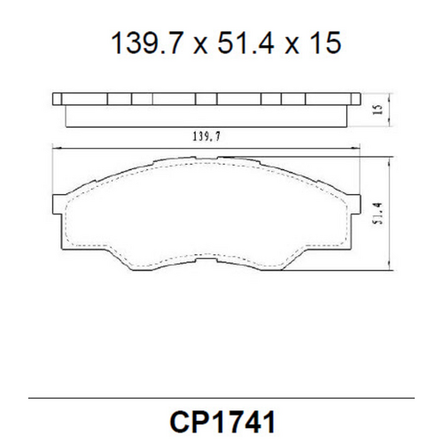 Premier Front Ceramic Brake Pads CP1489 DB1489 suits CARNIVAL 2.5L V6, PREGIO 3.0L 2001 on