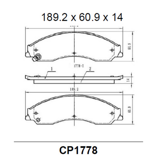 Premier Front Ceramic Brake Pads DB1517 CP1517