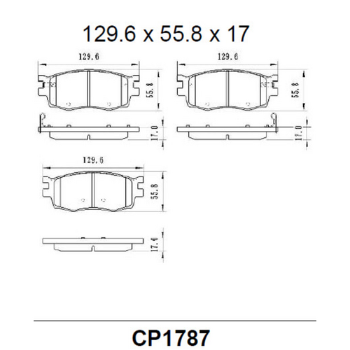 Premier Front Ceramic Brake Pads DB1661 CP1661