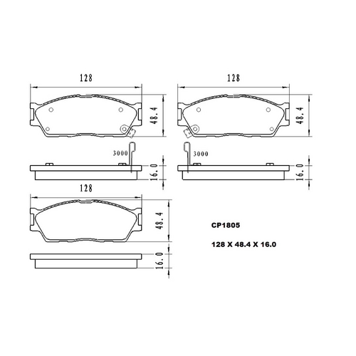 Premier Rear Ceramic Brake Pads DB1675 CP1675