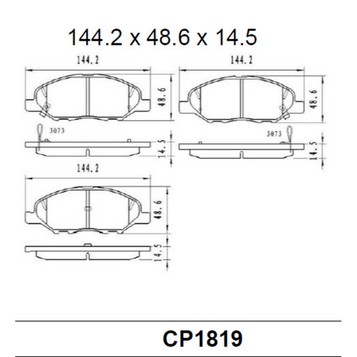 Premier Front Ceramic Brake Pads DB1679 CP1679