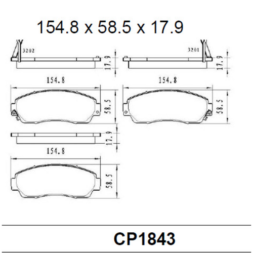 Premier Ceramic Front & Rear Brake Pad Set DB1688 DB1689 CP1688-CP1689