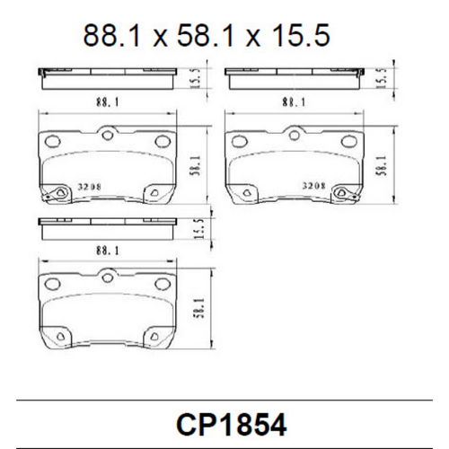 Premier Front Ceramic Brake Pads DB1714 CP1714