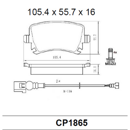 Premier Rear Ceramic Brake Pads DB1865 CP1865