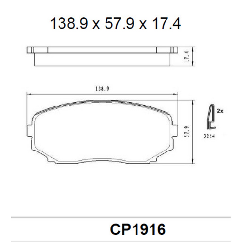 Premier Front Ceramic Brake Pads DB1916 CP1916