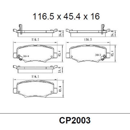 Premier Rear Ceramic Brake Pads DB2003 CP2003